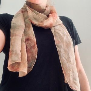 Light vintage floral scarf